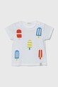 United Colors of Benetton tricou din bumbac pentru bebelusi print alb 3I1XA104X.W.Seasonal
