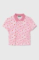 United Colors of Benetton polo dziecięce wzorzyste różowy 3LRYC301J.G.Seasonal