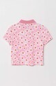 United Colors of Benetton tricou polo copii 3LRYC301J.G.Seasonal roz SS24