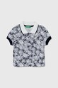 Детское поло United Colors of Benetton с эластаном тёмно-синий 3LRYG300Q.P.Seasonal