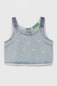 United Colors of Benetton top imprimeu albastru 5UTPCH007.G.Seasonal