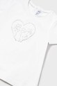 Dziewczynka Mayoral t-shirt niemowlęcy 105.4F.Baby.PPYH biały