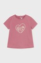 Mayoral t-shirt niemowlęcy z elastanem różowy 105.4F.Baby.PPYH