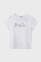 Mayoral t-shirt dziecięcy nadruk biały 854.8F.Junior.PPYH