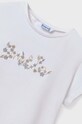 Dziewczynka Mayoral t-shirt dziecięcy 854.8F.Junior.PPYH biały