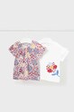 Mayoral tricou din bumbac pentru bebelusi 2-pack print alb 1008.4H.Baby.PPYH