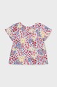 Fete Mayoral tricou din bumbac pentru bebelusi 2-pack 1008.4H.Baby.PPYH alb