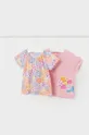 ροζ Μωρό βαμβακερό μπλουζάκι Mayoral 2-pack Για κορίτσια