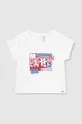 biały Mayoral t-shirt niemowlęcy Dziewczęcy