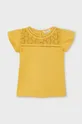 żółty Mayoral t-shirt dziecięcy Dziewczęcy