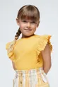 κίτρινο Βαμβακερό μπλουζάκι Mayoral Για κορίτσια