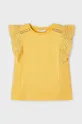 Bavlnené tričko Mayoral žltá
