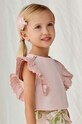 Mayoral t-shirt bawełniany bawełna różowy 3082.6D.Mini.PPYH