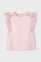 Mayoral t-shirt bawełniany 3082.6D.Mini.PPYH różowy SS24