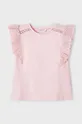 Βαμβακερό μπλουζάκι Mayoral ροζ