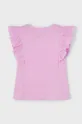 Mayoral t-shirt bawełniany fioletowy