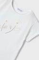 Mayoral t-shirt bawełniany dziecięcy beżowy 3083.6D.Mini.PPYH
