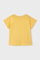 Mayoral t-shirt bawełniany dziecięcy 3083.6D.Mini.PPYH żółty SS24