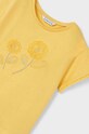 Dziewczynka Mayoral t-shirt bawełniany dziecięcy 3083.6D.Mini.PPYH żółty