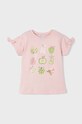 Mayoral t-shirt bawełniany dziecięcy nadruk różowy 3084.6E.Mini.PPYH