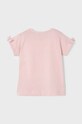 Mayoral t-shirt bawełniany dziecięcy 3084.6E.Mini.PPYH różowy SS24
