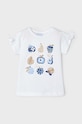 Mayoral t-shirt bawełniany dziecięcy nadruk niebieski 3084.6E.Mini.PPYH