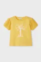žltá Detské bavlnené tričko Mayoral Dievčenský