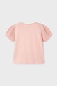 Mayoral t-shirt bawełniany dziecięcy 3085.6F.Mini.PPYH różowy SS24