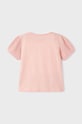 Mayoral t-shirt bawełniany dziecięcy 3085.6F.Mini.PPYH różowy SS24