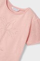 Dziewczynka Mayoral t-shirt bawełniany dziecięcy 3085.6F.Mini.PPYH różowy