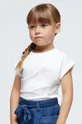 biały Mayoral t-shirt dziecięcy kod QR do gry Dziewczęcy