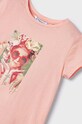 Dziewczynka Mayoral t-shirt bawełniany dziecięcy 3090.6O.Mini.PPYH pomarańczowy