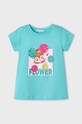 Mayoral t-shirt bawełniany dziecięcy nadruk turkusowy 3090.6O.Mini.PPYH