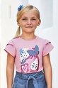 Mayoral t-shirt dziecięcy z elastanem fioletowy 3091.6E.Mini.PPYH
