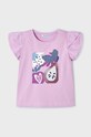 Mayoral t-shirt dziecięcy 3091.6E.Mini.PPYH fioletowy SS24