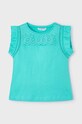 Mayoral top di cotone bambino cotone turchese 3094.6C.Mini.PPYH