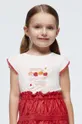 червоний Дитяча бавовняна футболка Mayoral Для дівчаток