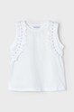 Mayoral top di cotone bambino cotone bianco 3097.6H.Mini.PPYH