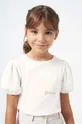 beżowy Mayoral t-shirt dziecięcy Dziewczęcy
