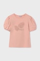 Mayoral t-shirt dziecięcy z elastanem różowy 6002.8B.Junior.PPYH