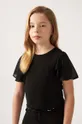 czarny Mayoral t-shirt dziecięcy Dziewczęcy