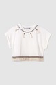 Mayoral t-shirt bawełniany dziecięcy 6006.8E.Junior.PPYH beżowy SS24
