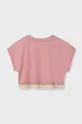 Παιδικό βαμβακερό μπλουζάκι Mayoral ροζ
