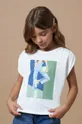 зелёный Детская хлопковая футболка Mayoral Для девочек