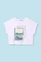 Mayoral t-shirt in cotone per bambini bianco