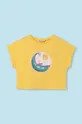 Detské bavlnené tričko Mayoral žltá
