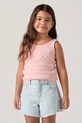 Levi's top dziecięcy LVG MEET AND GREET RIBBED TANK z elastanem różowy 3EK116