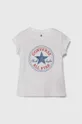 λευκό Παιδικό βαμβακερό μπλουζάκι Converse Για κορίτσια