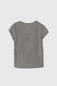Otroška bombažna kratka majica Converse siva
