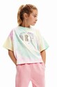 Desigual t-shirt bawełniany dziecięcy Daira wzorzyste multicolor 24SGTK20